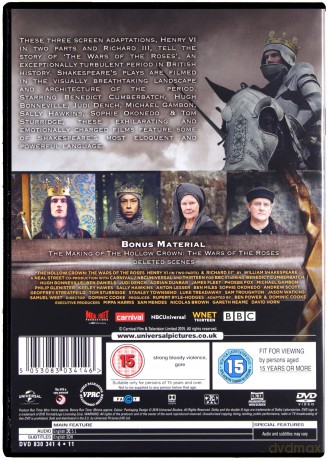 The Hollow Crown: The War of The Roses [3DVD]
