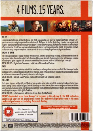 The Liam Neeson Film Collection: Kingdom of Heaven / Rob Roy / Taken / The A-Team (Królestwo Niebieskie / Drużyna A) [4DVD]