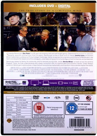 The Man Who Knew Infinity (Człowiek, który poznał nieskończoność) [DVD]