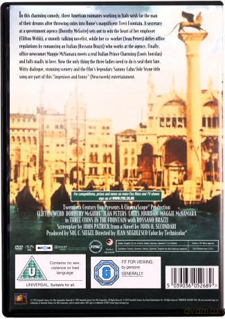 Three Coins in The Fountain (Trzy monety w fontannie) [DVD]
