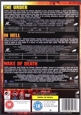 The Order / In Hell / Wake of Death (Zakon / Skazany na piekło / Mściciel) [3DVD]