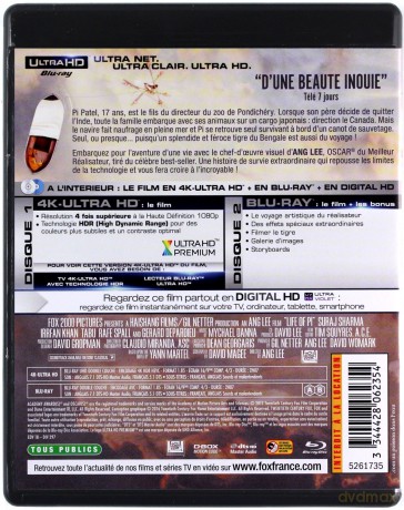 Life of Pi (Życie Pi) [Blu-Ray 4K]+[Blu-Ray]