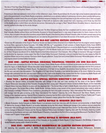 Battle Royale (Limited) [BOX] [2xBlu-Ray 4K]+[2xBlu-Ray]+[CD]