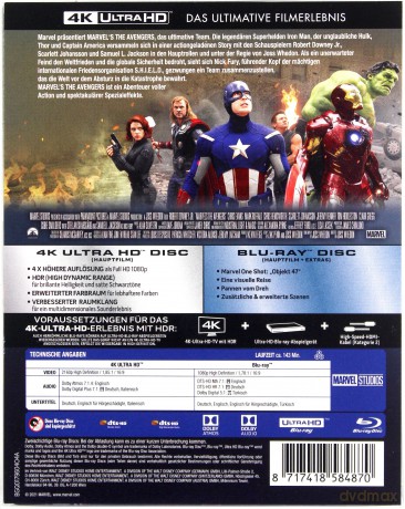 The Avengers (steelbook) [Blu-Ray 4K]+[Blu-Ray]