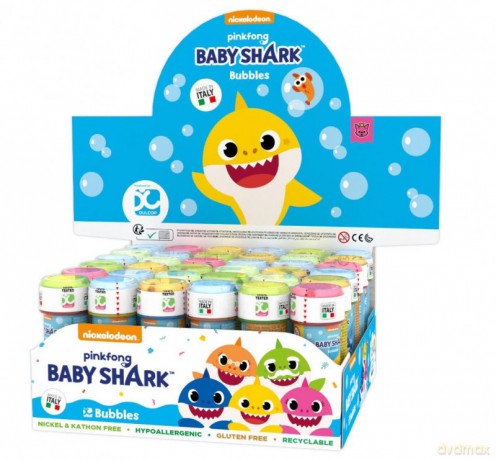 Bańki 60 ml Baby Shark display 36 sztuk