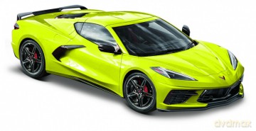 Model metalowy Chevrolet Corvette coupe 2020 żółty 1:24