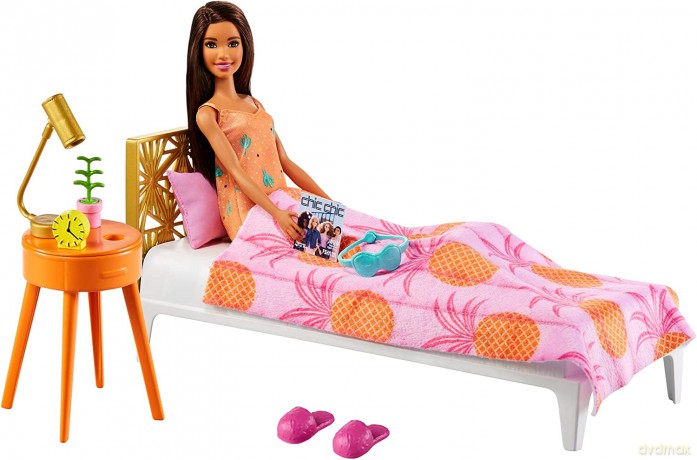 Zestaw Barbie Pokoik + Lalka Sypialnia