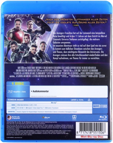 Avengers: Endgame (Avengers: Koniec gry) [Blu-Ray]