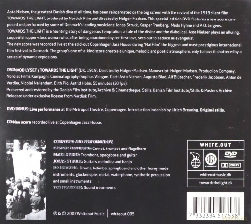 Kasper Tranberg, Mads Hyhne, Jonas Struck, Per Ole Jorgens: Asta Nielsen. Towards The Light [CD]+[DVD]