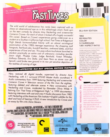 Fast Times At Ridgemont High (1982) (Criterion Collection) (Beztroskie lata w Ridgemont High) [Blu-Ray]