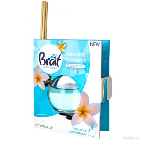 Brait Air Freshener Patyczki odświeżające + Płyn Relaxing Moments 1op.(4 szt.+40ml)