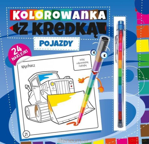 Kolorowanka z kredką. Pojazdy [KSIĄŻKA]