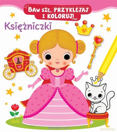 Księżniczki. Baw się, przyklejaj i koloruj! - Nathalie Belineau, Federica Iossa [KSIĄŻKA]