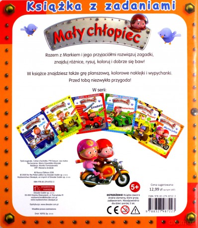 Mały chłopiec. Książka z zadaniami. Motocykle - Agathe Clair, Emilie Beaumont, Alexis Nesme [KSIĄŻKA]