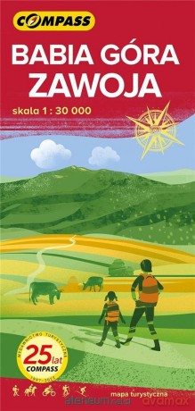 Mapa turystyczna Babia Góra, Zawoja 1:30 000