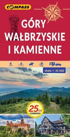 Mapa turystyczna Góry Wałbrzyskie i Kamienne 1:35 000