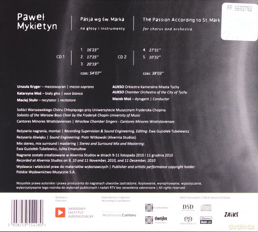 Pasja wg św. Marka (digipack) [2SACD]