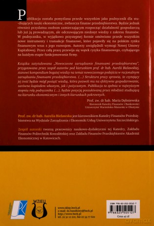 Nowoczesne zarządzanie finansami przedsiębiorstwa - Aurelia Bielawska [KSIĄŻKA]