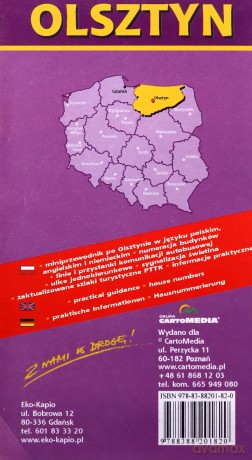 Olsztyn. Plan miasta z miniprzewodnikiem
