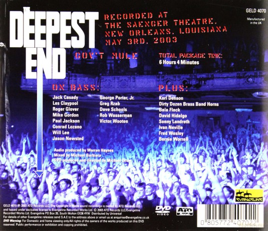 Gov't Mule: Deepest End - Live in Concert [2CD]+[DVD]