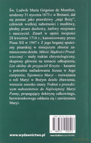 Pisma wybrane - św. Ludwik Maria Grignion de Montfort [KSIĄŻKA]
