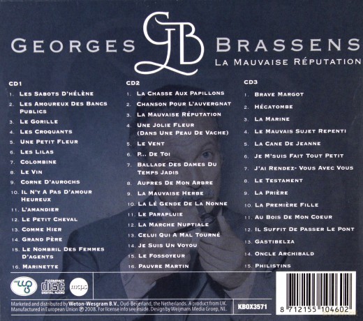 Georges Brassens: La Mauvaise Reputation [3CD]