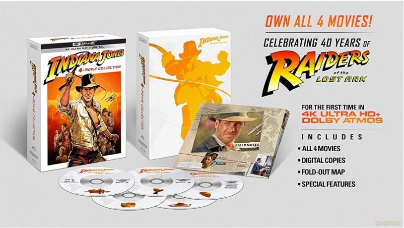 Indiana Jones Collection: Raiders of the Lost Ark / Temple of Doom / The Last Crusade / Kingdom of the Crystal Skull [BOX] [4xBlu-Ray 4K]+[Blu-Ray]
