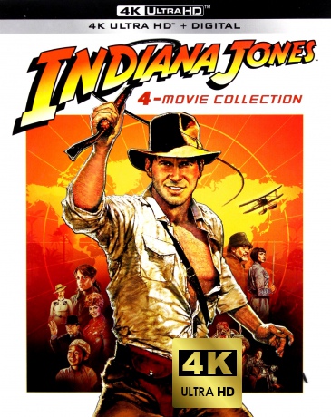Indiana Jones Collection: Raiders of the Lost Ark / Temple of Doom / The Last Crusade / Kingdom of the Crystal Skull [BOX] [4xBlu-Ray 4K]+[Blu-Ray]