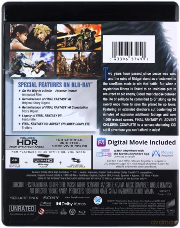Final Fantasy VII: Advent Children Complete [Blu-Ray 4K]+[Blu-Ray]