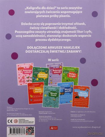 Kaligrafia dla dzieci. Kolorowe szlaczki [KSIĄŻKA]