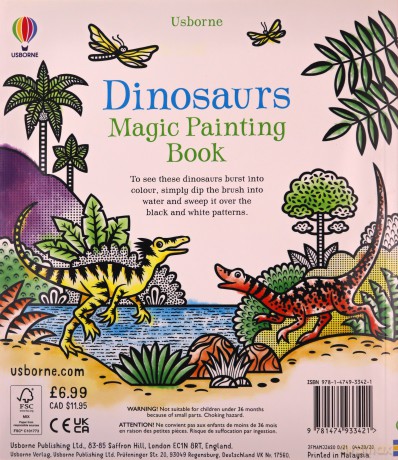 Dinosaurus Magic Painting Book [KSIĄŻKA]