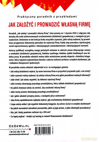 Jak założyć i prowadzić własną firmę Praktyczny poradnik z przykładami - Przemysław Mućko, Aneta Sokół [KSIĄŻKA]