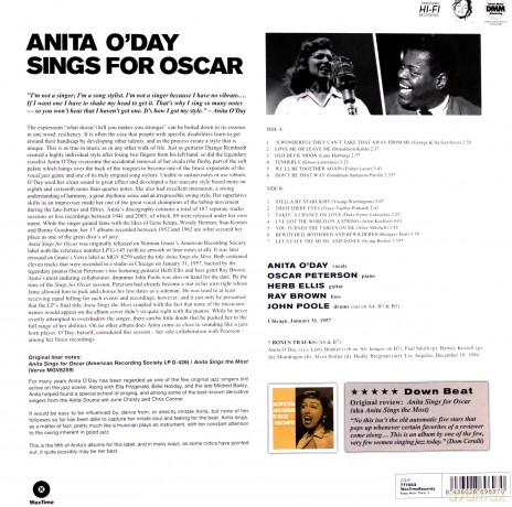 Anita O'Day, Oscar Peterson: Sings For Oscar [Winyl]