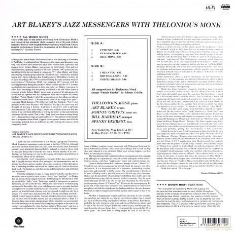 Art Blakey's The Jazz Messengers: Art Blakey's Jazz Messengers With Thelonious Monk [Winyl]