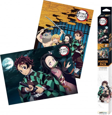 Demon Slayer - Zestaw 2 plakatów - Group & Duo (52x38)