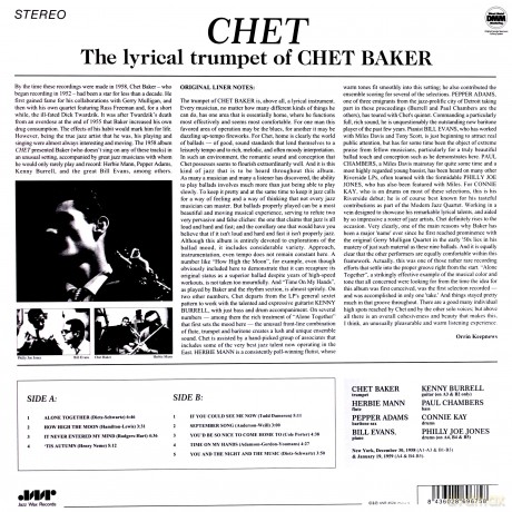 Chet Baker: Chet: The Lyrical Trumpet Of Chet Baker [Winyl]