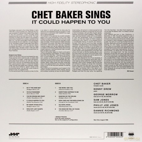 Chet Baker: Sings It Could Happen To You [Winyl]