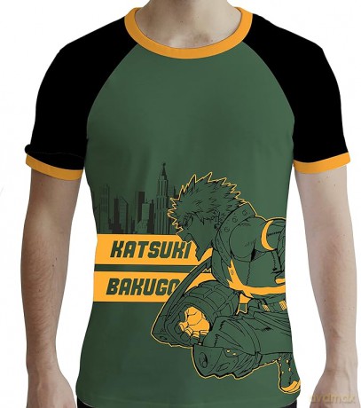 My Hero Academia - T-shirt Bakugo Man Ss Green - Premium