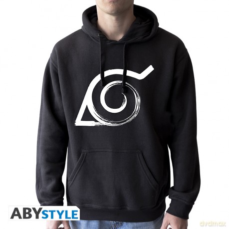 Naruto Shippuden - Sweat - Konoha Man Without Zip Black