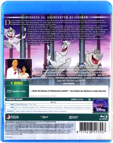 The Hunchback of Notre Dame (Dzwonnik z Notre Dame) (Disney) [Blu-Ray]