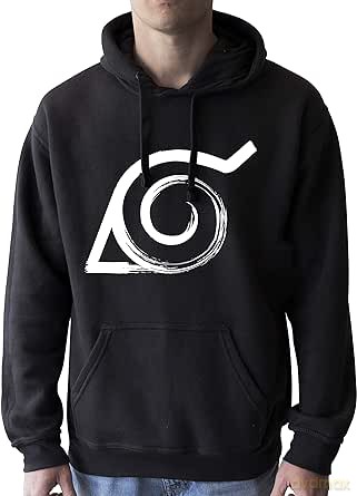 Naruto Shippuden - Sweat - Konoha Man Without Zip Black