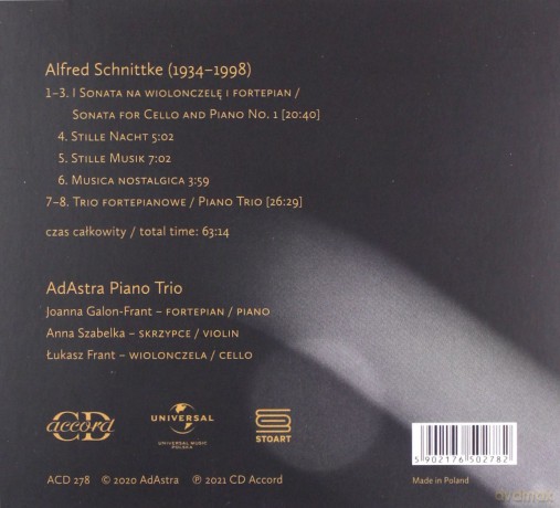 Ad Astra Piano Trio: Alfred Schnittke - Stille Musik [CD]