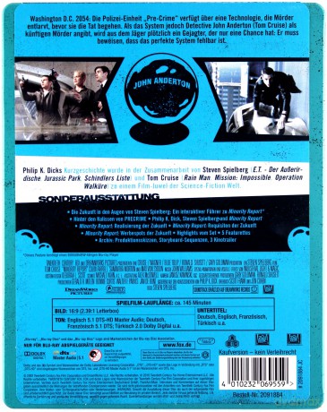 Raport mniejszości (steelbook) [Blu-Ray]