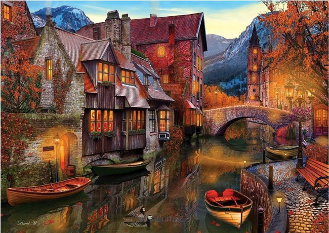 ARTPUZZLE 2000 el. Kanał pełen łódek [PUZZLE]