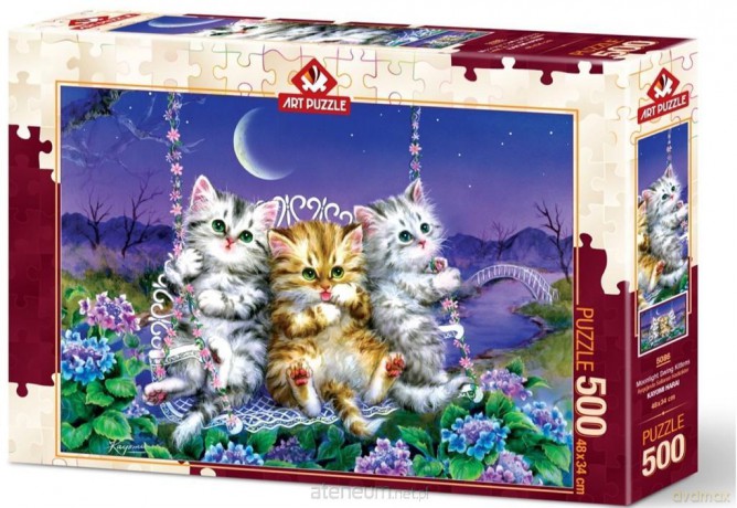 ARTPUZZLE 500 el. Kocięta huśtające się w blasku księżyca [PUZZLE]