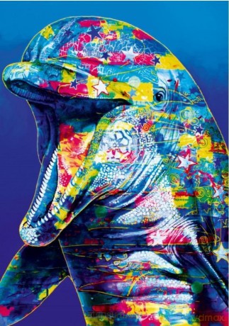 BLUEBIRD PUZZLE 1000 el. Delfin pełen kolorów [PUZZLE]