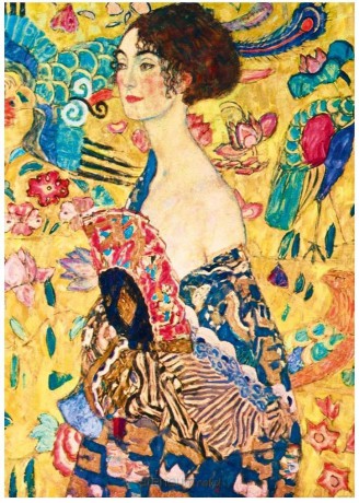 BLUEBIRD PUZZLE 1000 el. Kobieta z wachlarzem, Gustav Klimt [PUZZLE]