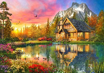 BLUEBIRD PUZZLE 1000 el. Piekna chatka z górami w tle [PUZZLE]