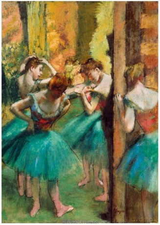BLUEBIRD PUZZLE 1000 el. Różowa i zielona tancerka, Degas [PUZZLE]