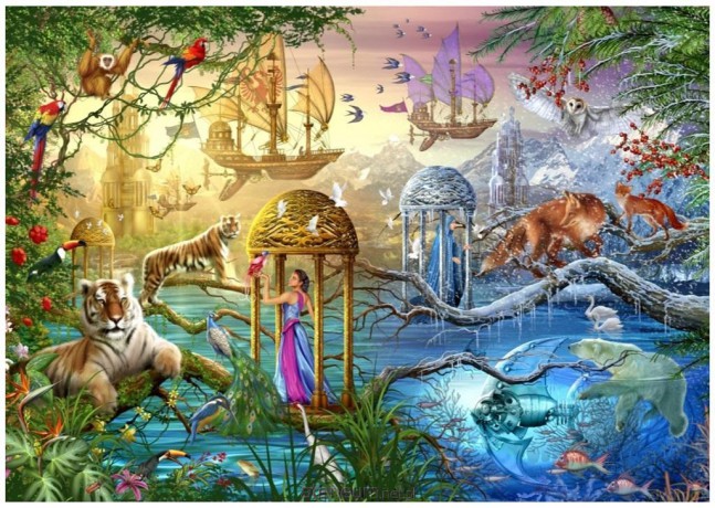 BLUEBIRD PUZZLE 1000 el. Shangri La Ciro Marchetti [PUZZLE]
